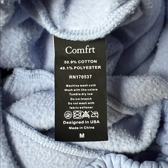 Comfrt Collection Pastel Edit Periwinkle Joggers. Size Medium - Picture 6 of 11